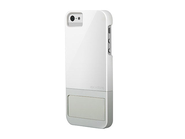 Чехол X-doria Kick Case для Apple iPhone 5 (белый/серый, пластиковый)