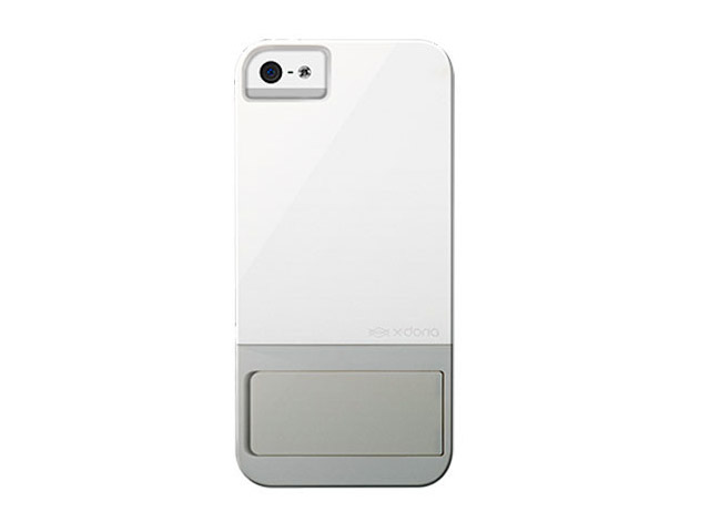 Чехол X-doria Kick Case для Apple iPhone 5 (белый/серый, пластиковый)