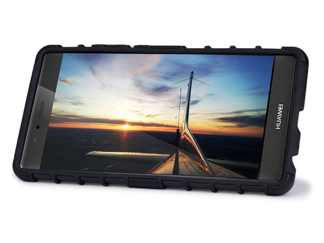 Чехол Yotrix Shockproof case для Huawei P9 plus (черный, пластиковый)