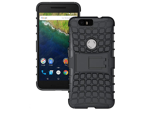 Чехол Yotrix Shockproof case для Huawei Nexus 6P (черный, пластиковый)