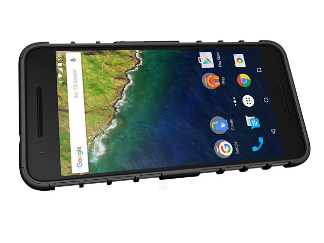 Чехол Yotrix Shockproof case для Huawei Nexus 6P (черный, пластиковый)