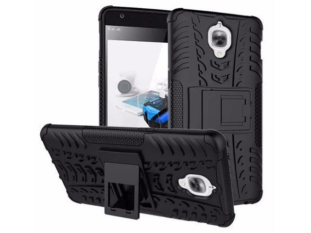Чехол Yotrix Shockproof case для OnePlus 3 (черный, пластиковый)