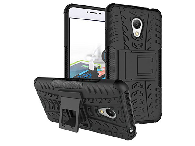 Чехол Yotrix Shockproof case для Meizu M3 (черный, пластиковый)