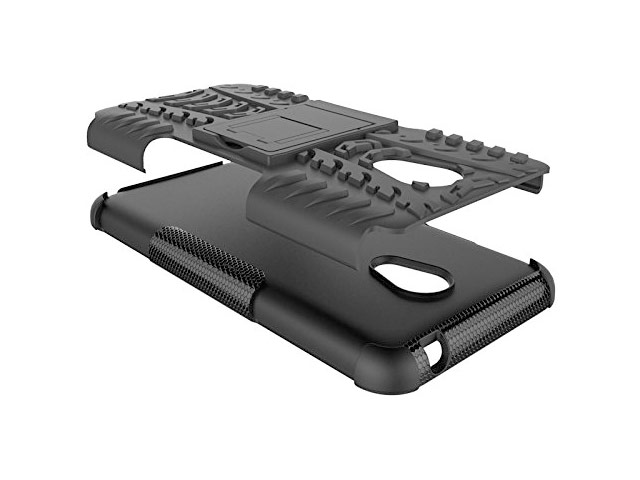 Чехол Yotrix Shockproof case для Meizu M3 (черный, пластиковый)