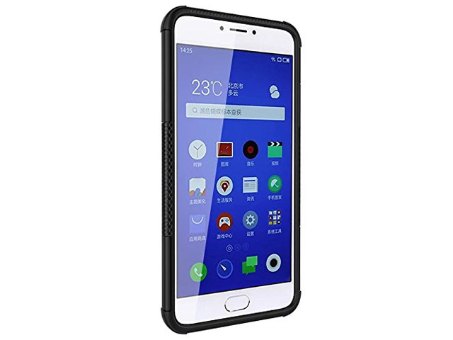 Чехол Yotrix Shockproof case для Meizu M3 Note (черный, пластиковый)