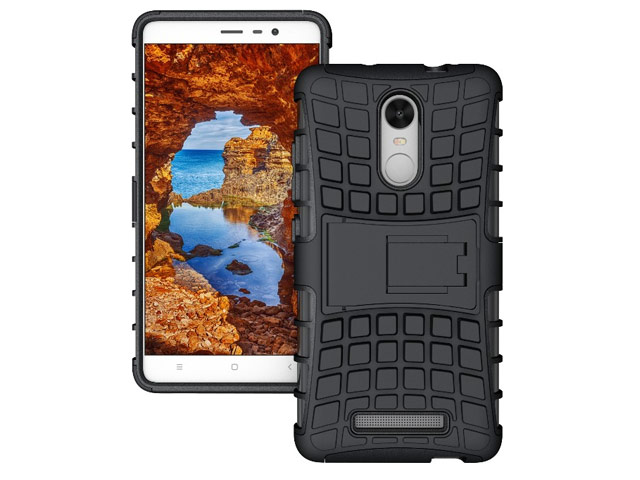Чехол Yotrix Shockproof case для Xiaomi Redmi Note 3 (черный, пластиковый)