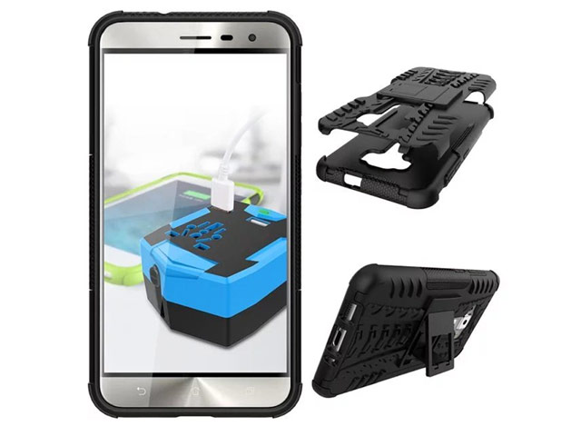 Чехол Yotrix Shockproof case для Asus Zenfone 3 ZE552KL (черный, пластиковый)