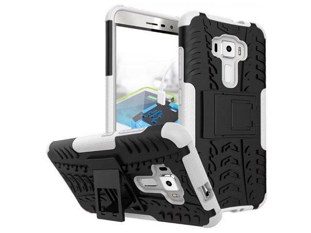 Чехол Yotrix Shockproof case для Asus Zenfone 3 ZE552KL (белый, пластиковый)