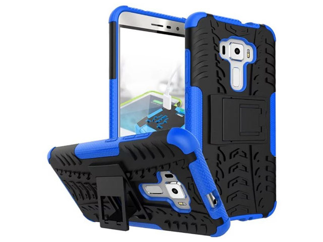 Чехол Yotrix Shockproof case для Asus Zenfone 3 ZE552KL (синий, пластиковый)