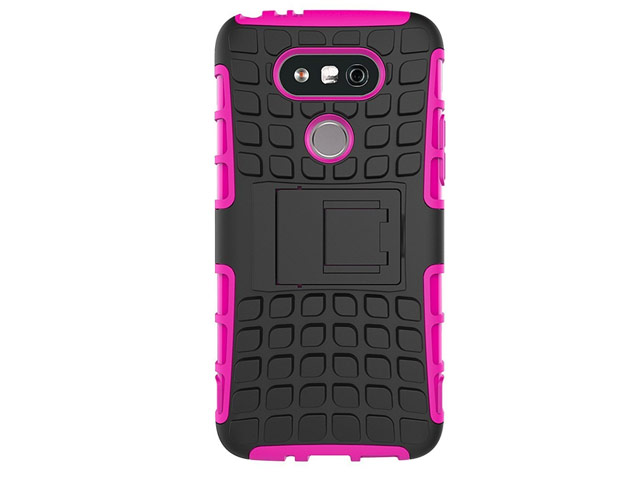 Чехол Yotrix Shockproof case для LG G5 (розовый, пластиковый)