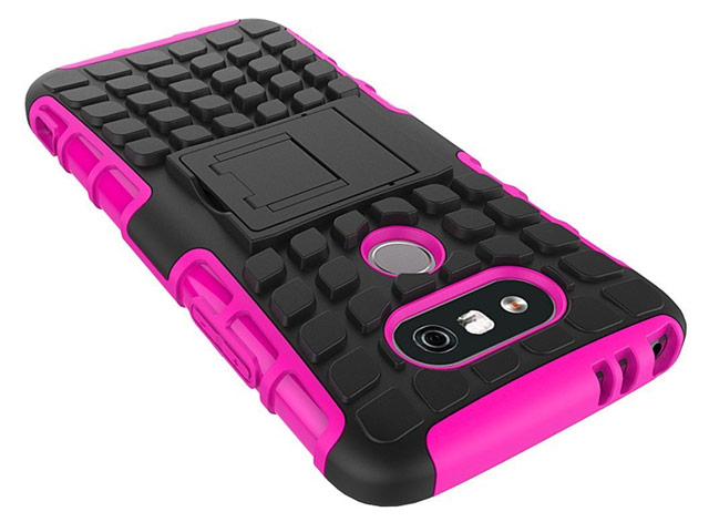 Чехол Yotrix Shockproof case для LG G5 (розовый, пластиковый)
