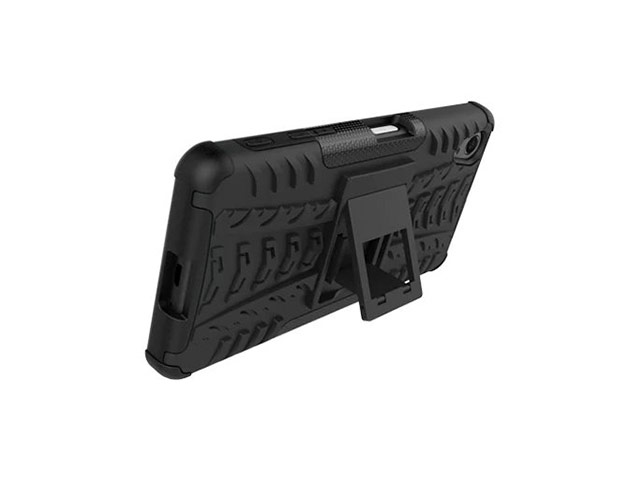 Чехол Yotrix Shockproof case для Sony Xperia X (черный, пластиковый)