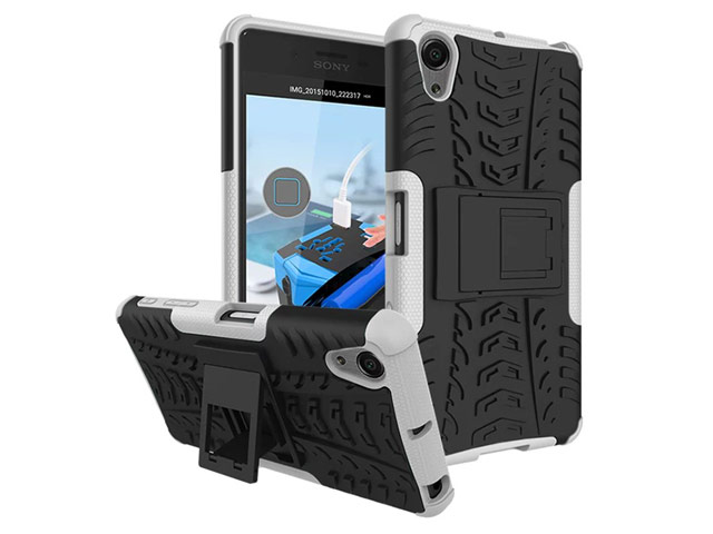 Чехол Yotrix Shockproof case для Sony Xperia X (белый, пластиковый)