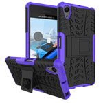 Чехол Yotrix Shockproof case для Sony Xperia X (фиолетовый, пластиковый)