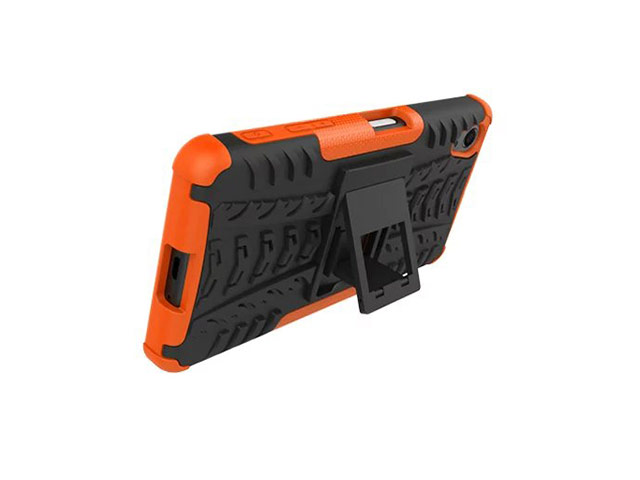Чехол Yotrix Shockproof case для Sony Xperia X (оранжевый, пластиковый)