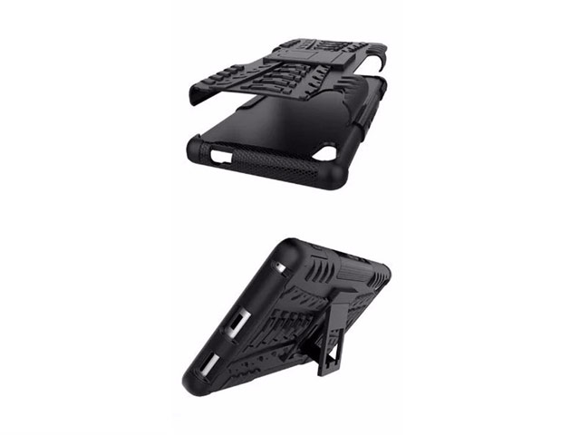 Чехол Yotrix Shockproof case для Sony Xperia XA (черный, пластиковый)