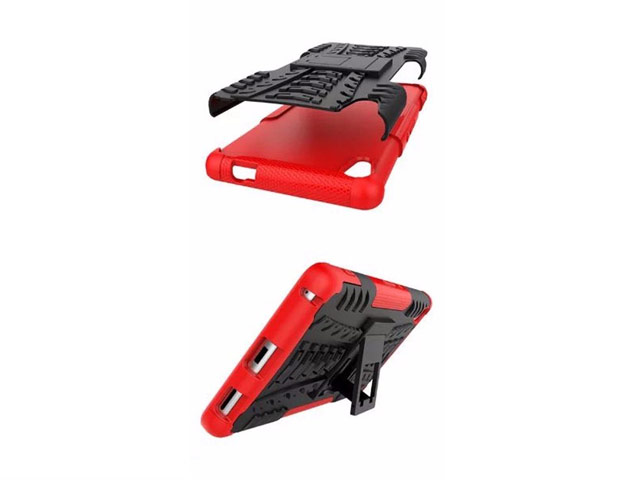 Чехол Yotrix Shockproof case для Sony Xperia XA (красный, пластиковый)