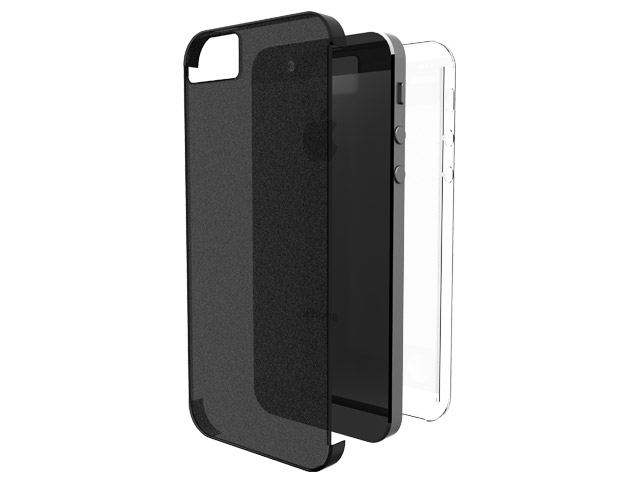 Чехол X-doria Defense 360 для Apple iPhone 5 (черный полупрозрачный, пластиковый)