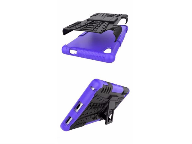 Чехол Yotrix Shockproof case для Sony Xperia XA (фиолетовый, пластиковый)
