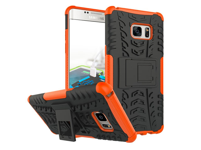 Чехол Yotrix Shockproof case для Samsung Galaxy Note 7 (оранжевый, пластиковый)