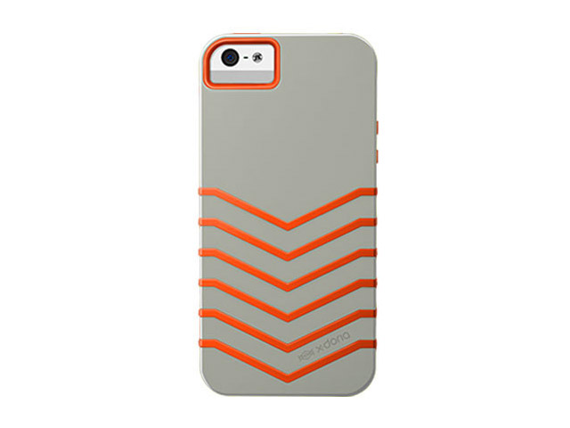 Чехол X-doria Venue Case для Apple iPhone 5 (серый/оранжевый, пластиковый)