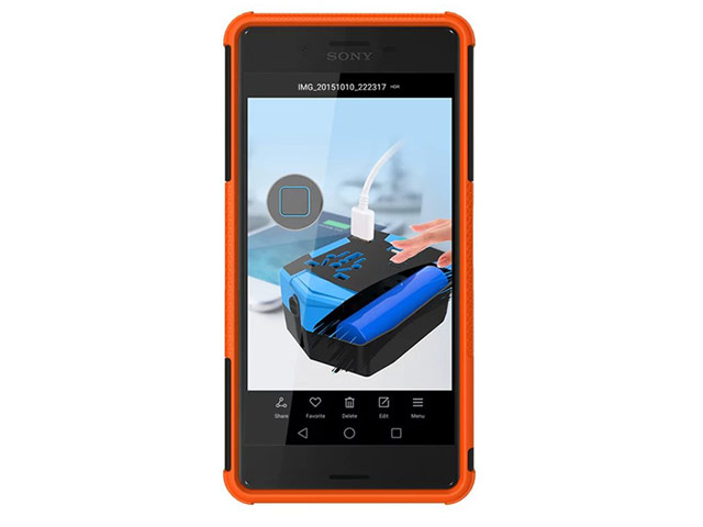 Чехол Yotrix Shockproof case для Sony Xperia X Performance (оранжевый, пластиковый)