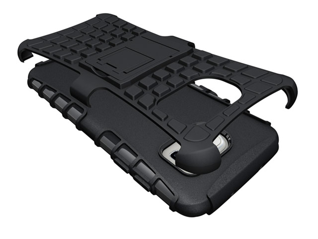 Чехол Yotrix Shockproof case для Samsung Galaxy S7 edge (черный, пластиковый)