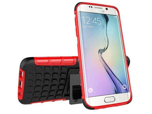Чехол Yotrix Shockproof case для Samsung Galaxy S7 edge (красный, пластиковый)