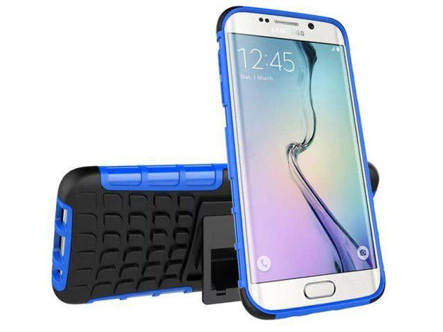 Чехол Yotrix Shockproof case для Samsung Galaxy S7 edge (синий, пластиковый)