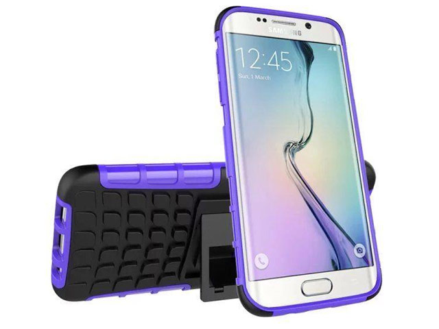 Чехол Yotrix Shockproof case для Samsung Galaxy S7 edge (фиолетовый, пластиковый)
