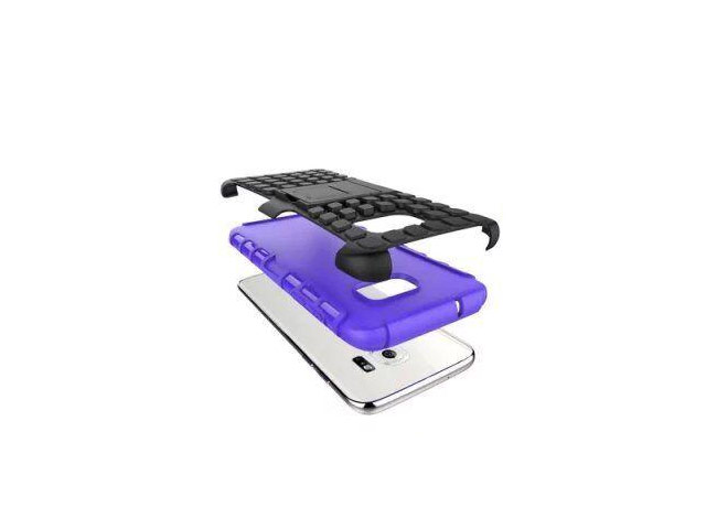 Чехол Yotrix Shockproof case для Samsung Galaxy S7 edge (фиолетовый, пластиковый)