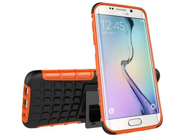 Чехол Yotrix Shockproof case для Samsung Galaxy S7 edge (оранжевый, пластиковый)