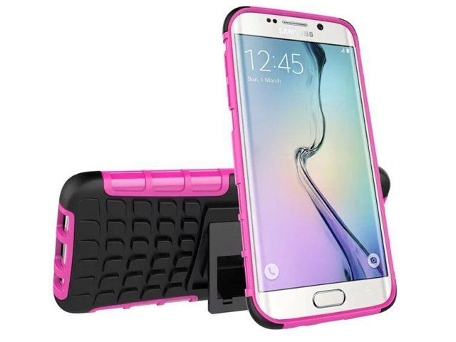 Чехол Yotrix Shockproof case для Samsung Galaxy S7 edge (розовый, пластиковый)