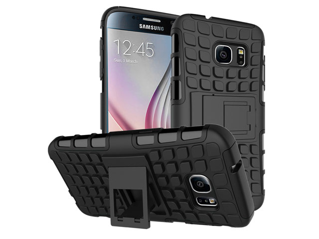 Чехол Yotrix Shockproof case для Samsung Galaxy S7 (черный, пластиковый)