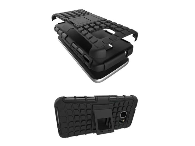 Чехол Yotrix Shockproof case для Samsung Galaxy S7 (черный, пластиковый)