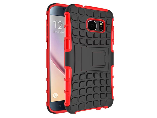 Чехол Yotrix Shockproof case для Samsung Galaxy S7 (красный, пластиковый)