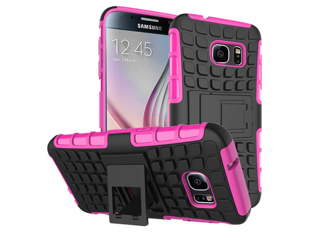 Чехол Yotrix Shockproof case для Samsung Galaxy S7 (розовый, пластиковый)