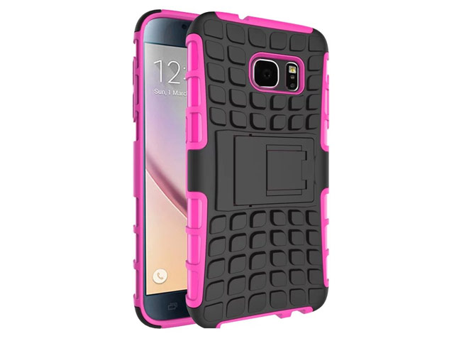 Чехол Yotrix Shockproof case для Samsung Galaxy S7 (розовый, пластиковый)