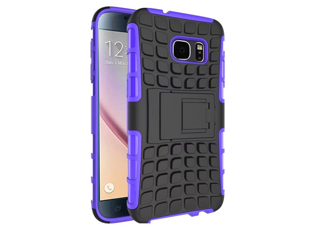 Чехол Yotrix Shockproof case для Samsung Galaxy S7 (фиолетовый, пластиковый)