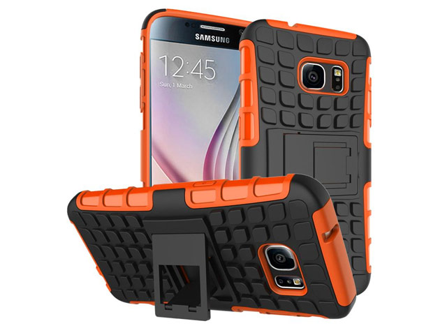 Чехол Yotrix Shockproof case для Samsung Galaxy S7 (оранжевый, пластиковый)