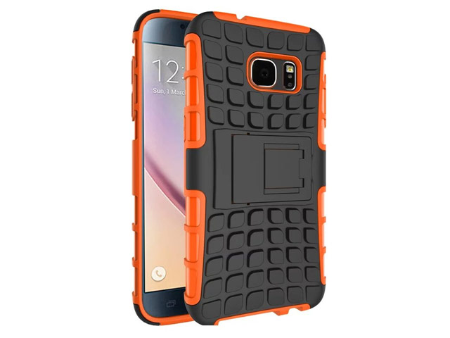 Чехол Yotrix Shockproof case для Samsung Galaxy S7 (оранжевый, пластиковый)