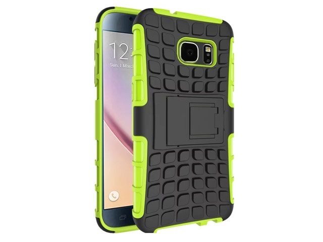 Чехол Yotrix Shockproof case для Samsung Galaxy S7 (зеленый, пластиковый)