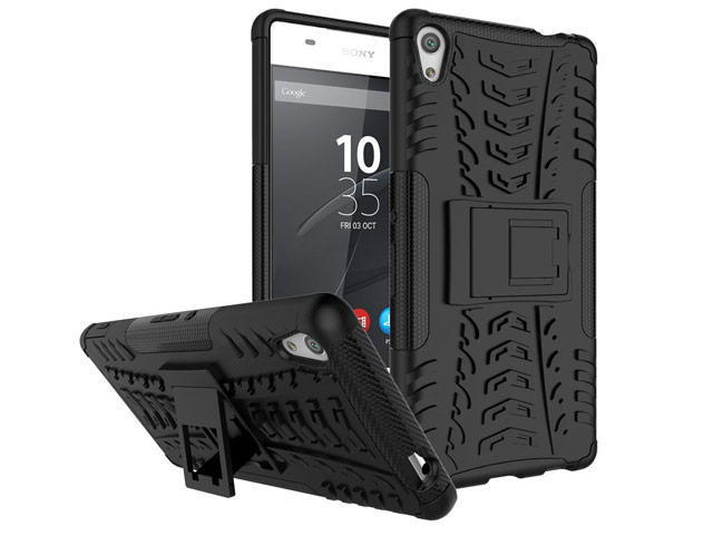 Чехол Yotrix Shockproof case для Sony Xperia XA ultra (черный, пластиковый)