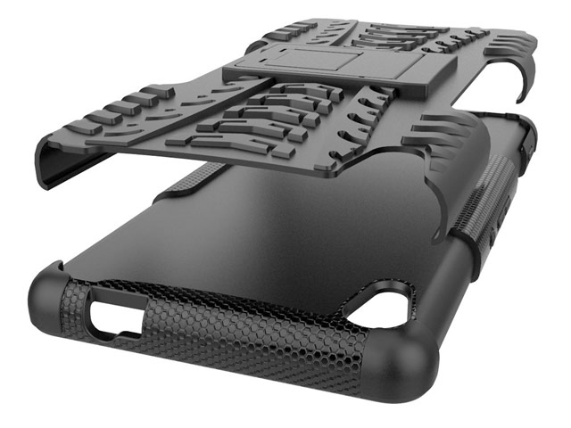 Чехол Yotrix Shockproof case для Sony Xperia XA ultra (черный, пластиковый)