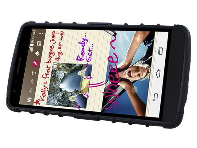 Чехол Yotrix Shockproof case для LG G3 Stylus D690 (черный, пластиковый)
