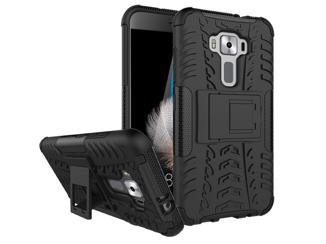 Чехол Yotrix Shockproof case для Asus Zenfone 3 ZE520KL (черный, пластиковый)