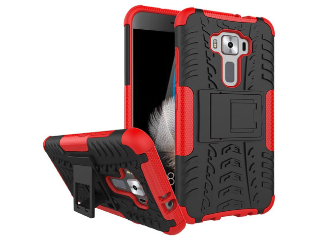 Чехол Yotrix Shockproof case для Asus Zenfone 3 ZE520KL (красный, пластиковый)