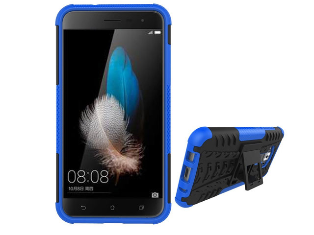 Чехол Yotrix Shockproof case для Asus Zenfone 3 ZE520KL (синий, пластиковый)