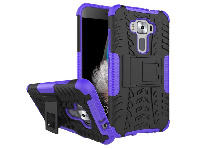 Чехол Yotrix Shockproof case для Asus Zenfone 3 ZE520KL (фиолетовый, пластиковый)