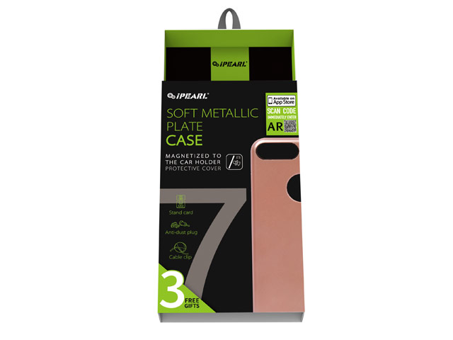 Чехол iPearl Soft Metallic Plate case для Apple iPhone 7 (серебристый, гелевый)